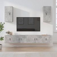 6 Piece TV Cabinet Set Engineered Wood