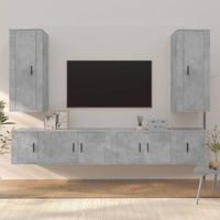6 Piece TV Cabinet Set Engineered Wood