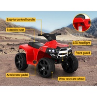 Kids Ride On ATV Quad Motorbike Car 4 Wheeler Electric Toys Battery Red