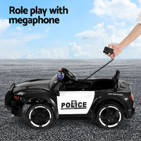 Kids Ride On Car Electric Patrol Police Cars Battery Powered Toys 12V Black