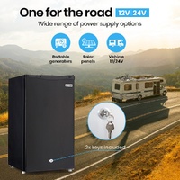 GECKO 95L Portable Upright Fridge Freezer Camping Caravans Bar Fridges 12V/24V/240V Refrigerator