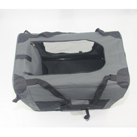 Medium Portable Foldable Dog Cat Puppy Rabbit Soft Crate Carrier-Grey