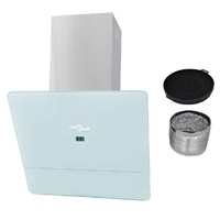 Range Hood Tempered Glass White 600 mm