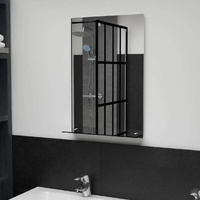 Wall Mirror with Shelf Tempered Glass