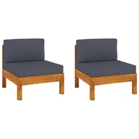 Garden Sofa Bench with Cushions Solid Acacia Wood