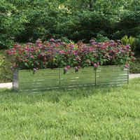 Garden Raised Bed Galvanized Steel Silver