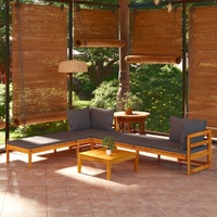 Garden Lounge Set with Cushions Acacia Wood