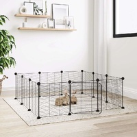 Pet Cage Black 35 by 35 cm Steel Rabbit Hutches Range 3