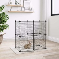 Pet Cage Black 35 by 35 cm Steel Rabbit Hutches
