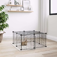 Pet Cage Black 35 by 35 cm Steel Rabbit Hutches Range 2