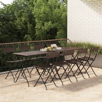 Folding Bistro Chairs Poly Rattan and Steel