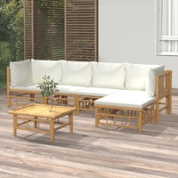 Garden Lounge Set with Cushions  Bamboo