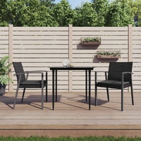 Garden Chairs with Cushions 56.5x57x83 cm Poly Rattan