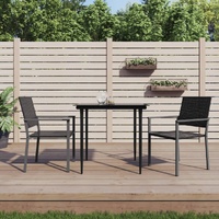Garden Chairs Black 54x62.5x89 cm Poly Rattan