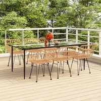 Garden Dining Set Poly Rattan