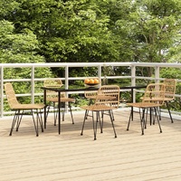 Garden Dining Set Poly Rattan