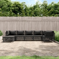 Garden Lounge Set with Cushions Steel