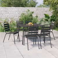 Garden Dining Set Anthracite Steel