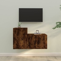 2 Piece TV Cabinet Set Engineered Wood
