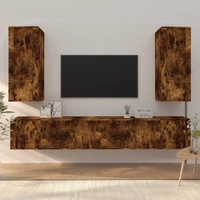 6 Piece TV Cabinet Set Engineered Wood