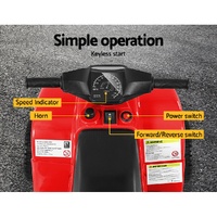 Kids Ride On ATV Quad Motorbike Car 4 Wheeler Electric Toys Battery Red