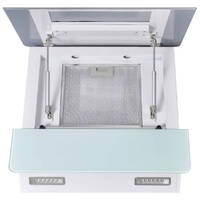 Range Hood Tempered Glass White 600 mm
