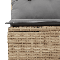 5 Piece Garden Sofa Set with Cushions Grey Poly Rattan