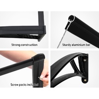 Window Door Awning Canopy 1mx3m Transparent Solid Sheet Plastic Frame