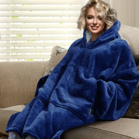  Blanket Hoodie Adult Sweatshirt Navy Blue