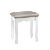 Dressing Table Stool Velvet Grey