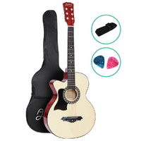 38 Inch Acoustic Guitar Wooden Body Steel String
