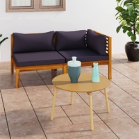 Corner Sofas with Cushions Solid Acacia Wood
