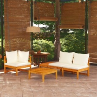 Garden Lounge Set with Cushions Acacia Wood