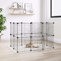 Pet Cage Black 35 by 35 cm Steel Rabbit Hutches