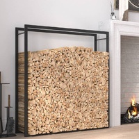 Firewood Rack Matt Black Steel
