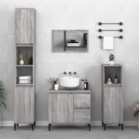 Bathroom Cabinet 30x30x190 cm Engineered Wood