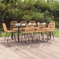 Garden Dining Set Poly Rattan