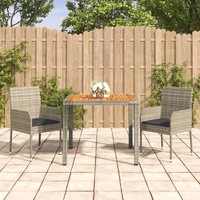 Garden Dining Set with Cushions Poly Rattan