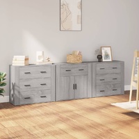 Sideboards 3 pcs Engineered Wood