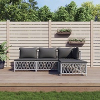 Garden Lounge Set with Cushions Steel