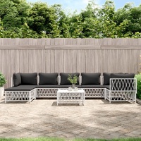 Garden Lounge Set with Cushions Steel
