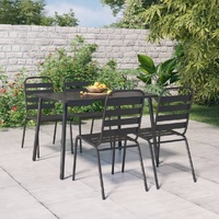 Garden Dining Set Anthracite Steel