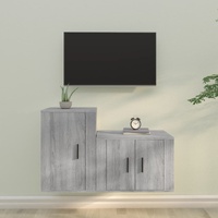 2 Piece TV Cabinet Set Engineered Wood