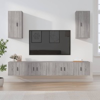 6 Piece TV Cabinet Set Engineered Wood