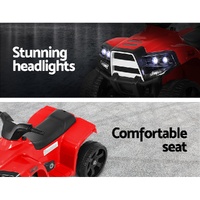 Kids Ride On ATV Quad Motorbike Car 4 Wheeler Electric Toys Battery Red