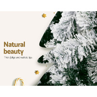 Christmas Tree 2.4M Xmas Tree Decorations Snow Flocked 1500 Tips