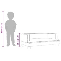 Kids Sofa Black 80x45x30 cm Faux Leather