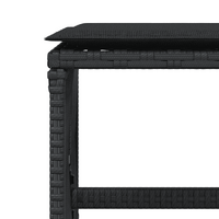 13 Piece Garden Dining Set with Cushions Black Poly Rattan