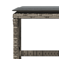 13 Piece Garden Dining Set with Cushions Grey Poly Rattan