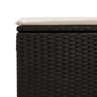 13 Piece Garden Sofa Set with Cushions Black Poly Rattan